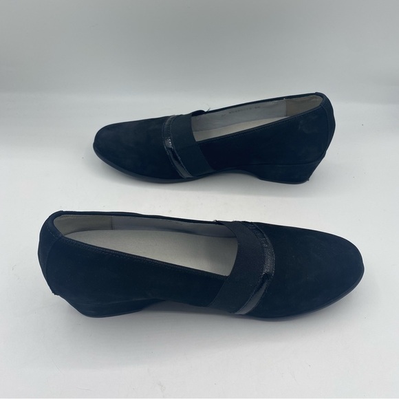 Waldlaufer Womens Blacke‎ Suede Slip On Loafers Shoes Size 9 - Picture 5 of 11